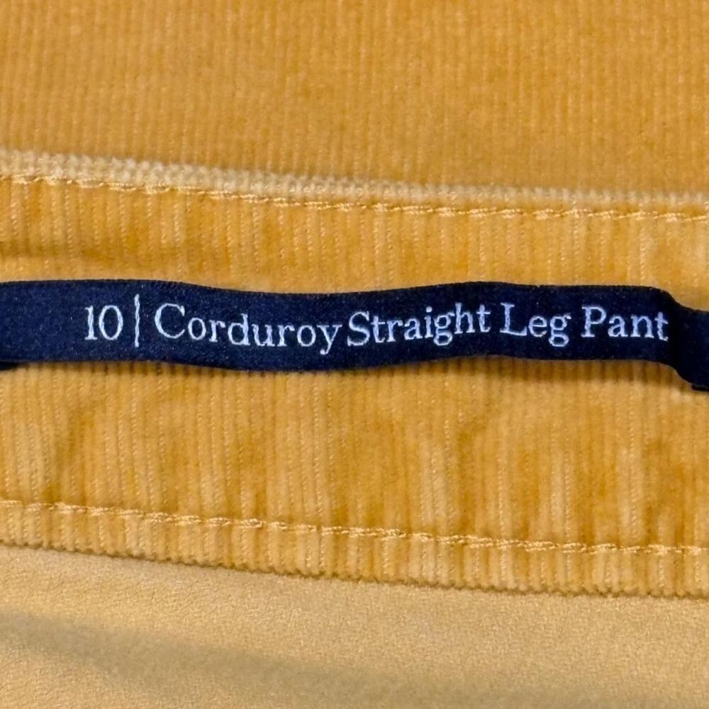Talbots Mustard Yellow Corduroy Straight Leg Pants Size 10 - Picture 4 of 6